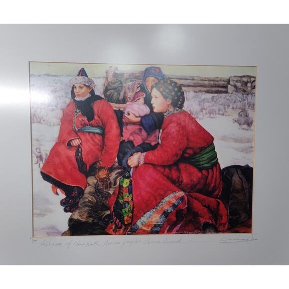 DASHUAI SUN SIGNED & NUMBERED ORIGINAL LITHOGRAPH, 6/125 "Going Into Town"